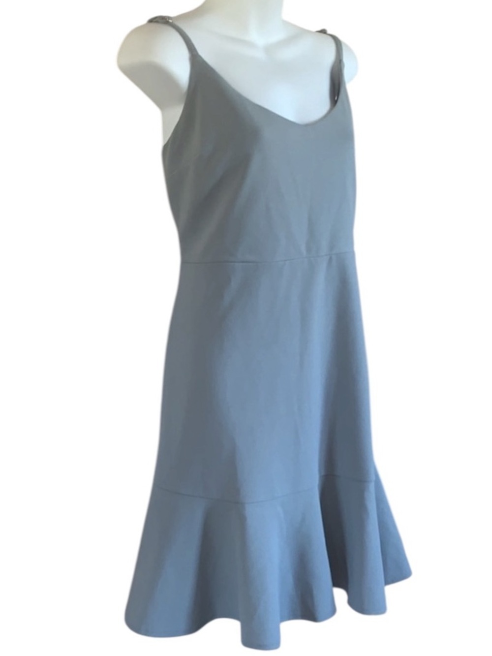 Lulu's party dress, wpmen XL pale grey,adj straps, flared skirt, back zip. NWT